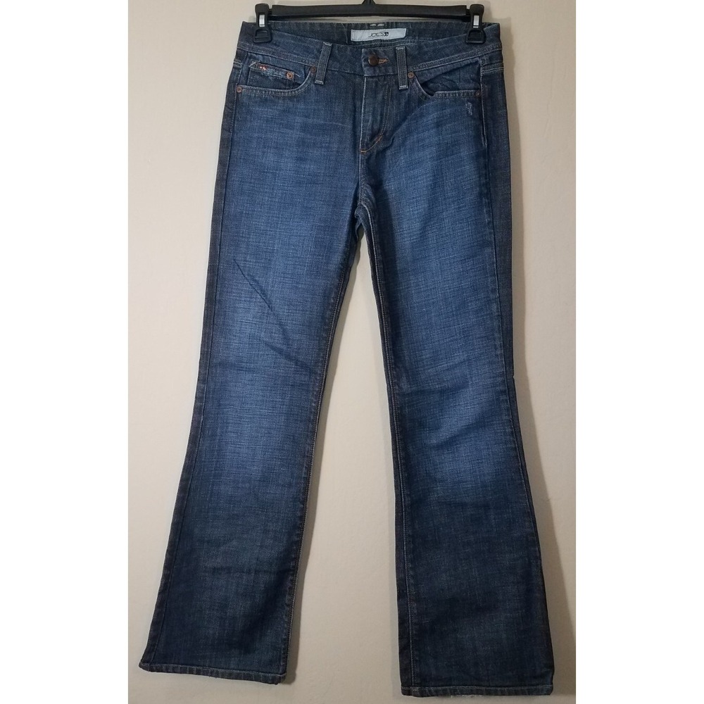 Joes Jeans Bootcut Flared Denim Pants Women Sz 27 Blue‎ Distressed Made in USA